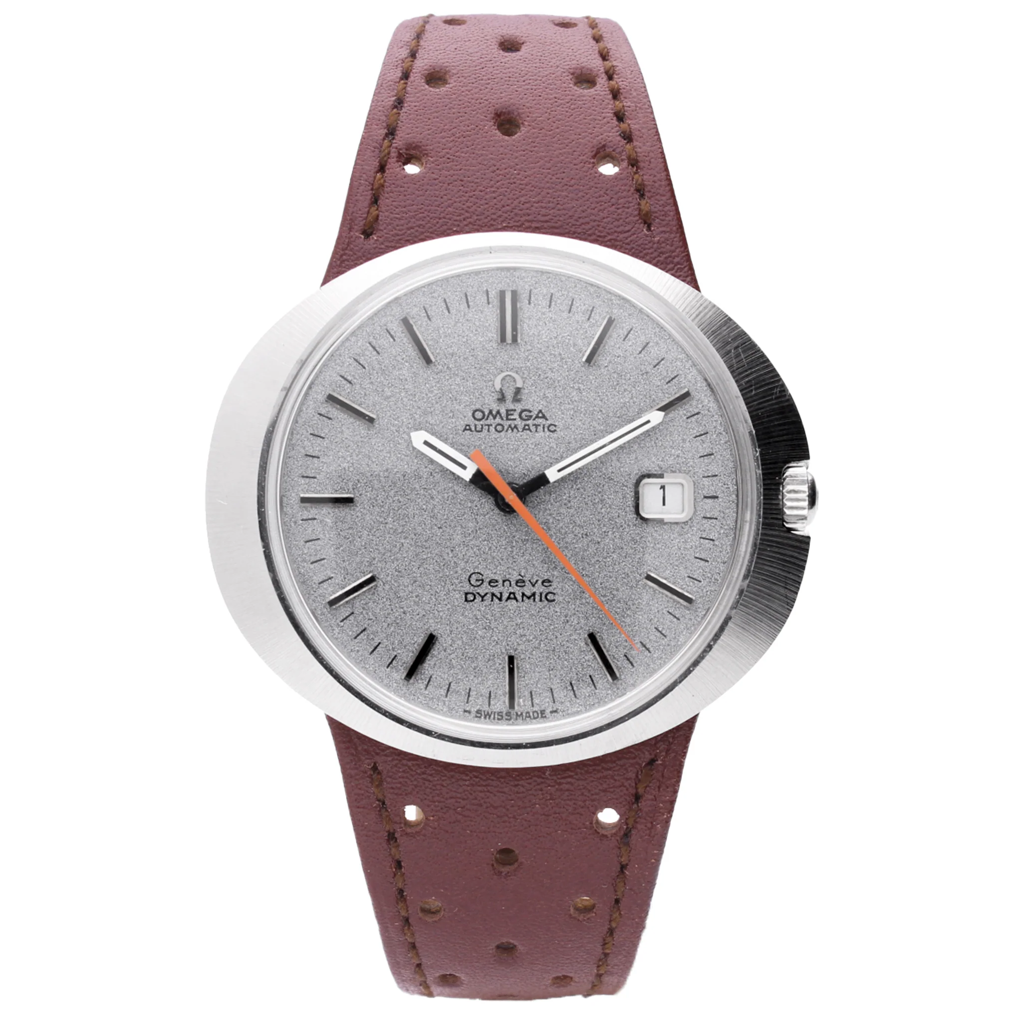 Stainless steel OMEGA Dynamic Genève automatic wristwatch. Made 1969