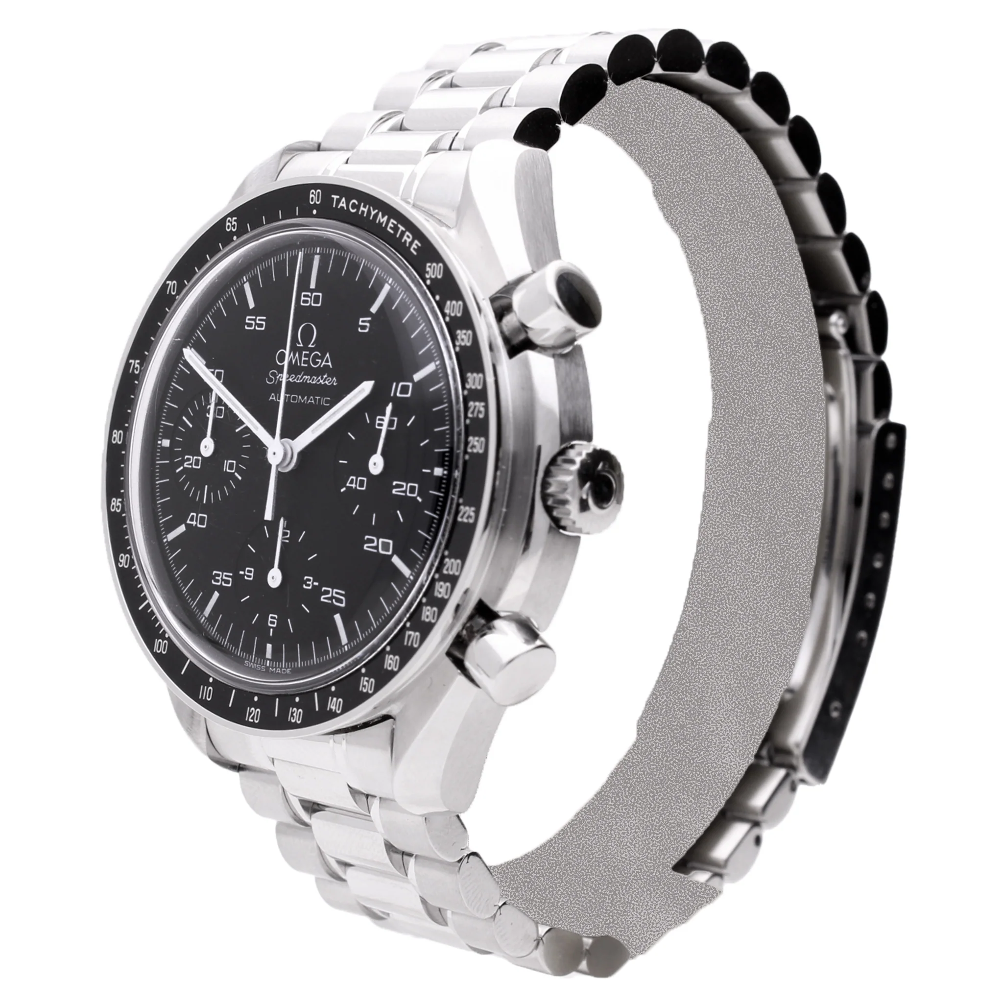 Stainless steel OMEGA ref. ST 375.0032 Speedmaster 'Reduced' automatic wristwatch. Made 2006 - Image 2