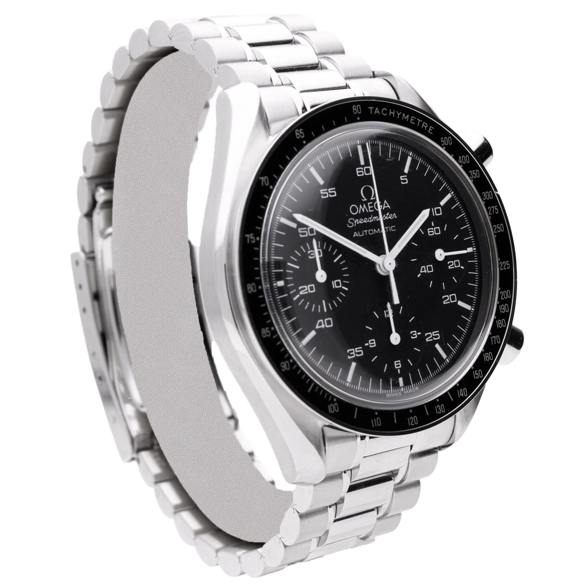 Stainless steel OMEGA ref. ST 375.0032 Speedmaster 'Reduced' automatic wristwatch. Made 2006 - Image 3