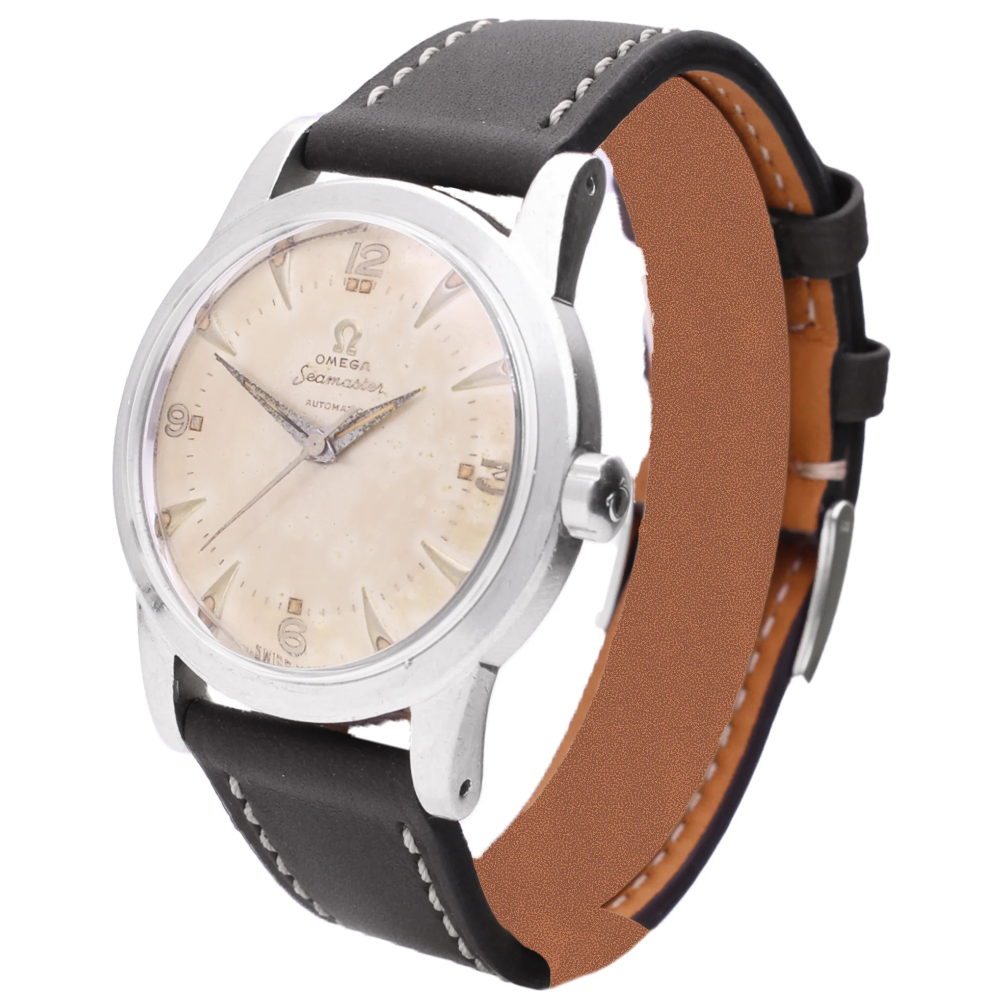 Stainless steel OMEGA Seamaster automatic wristwatch. Made 1952 - Image 2