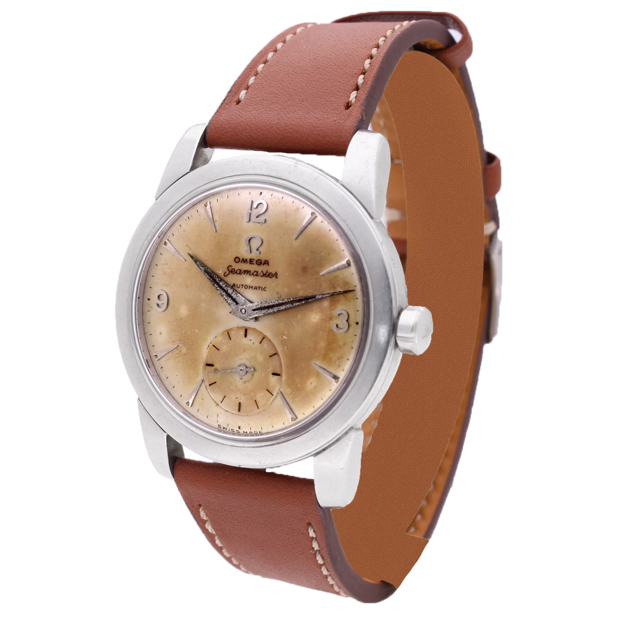 Stainless steel OMEGA seamaster automatic wristwatch. Made 1955 - Image 2