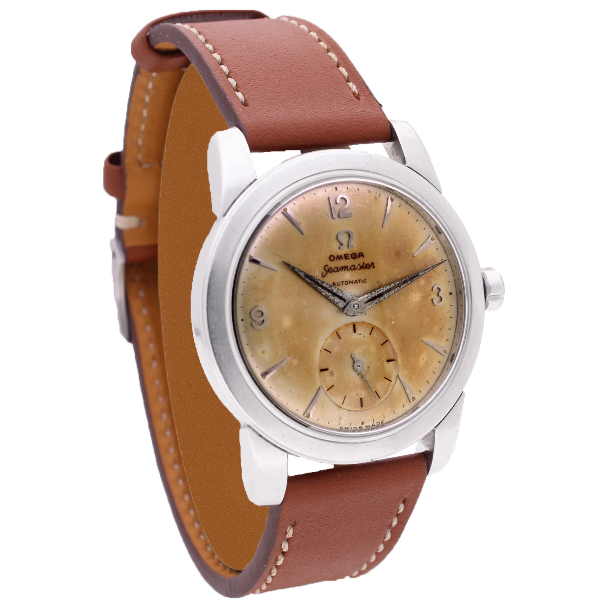 Stainless steel OMEGA seamaster automatic wristwatch. Made 1955 - Image 3