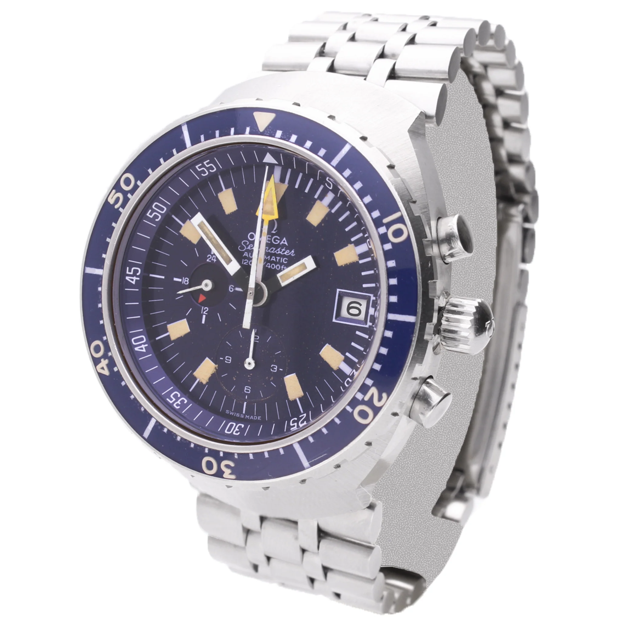 Stainless steel OMEGA Seamaster 'Big Blue' chronograph wristwatch. Made 1974 - Image 2