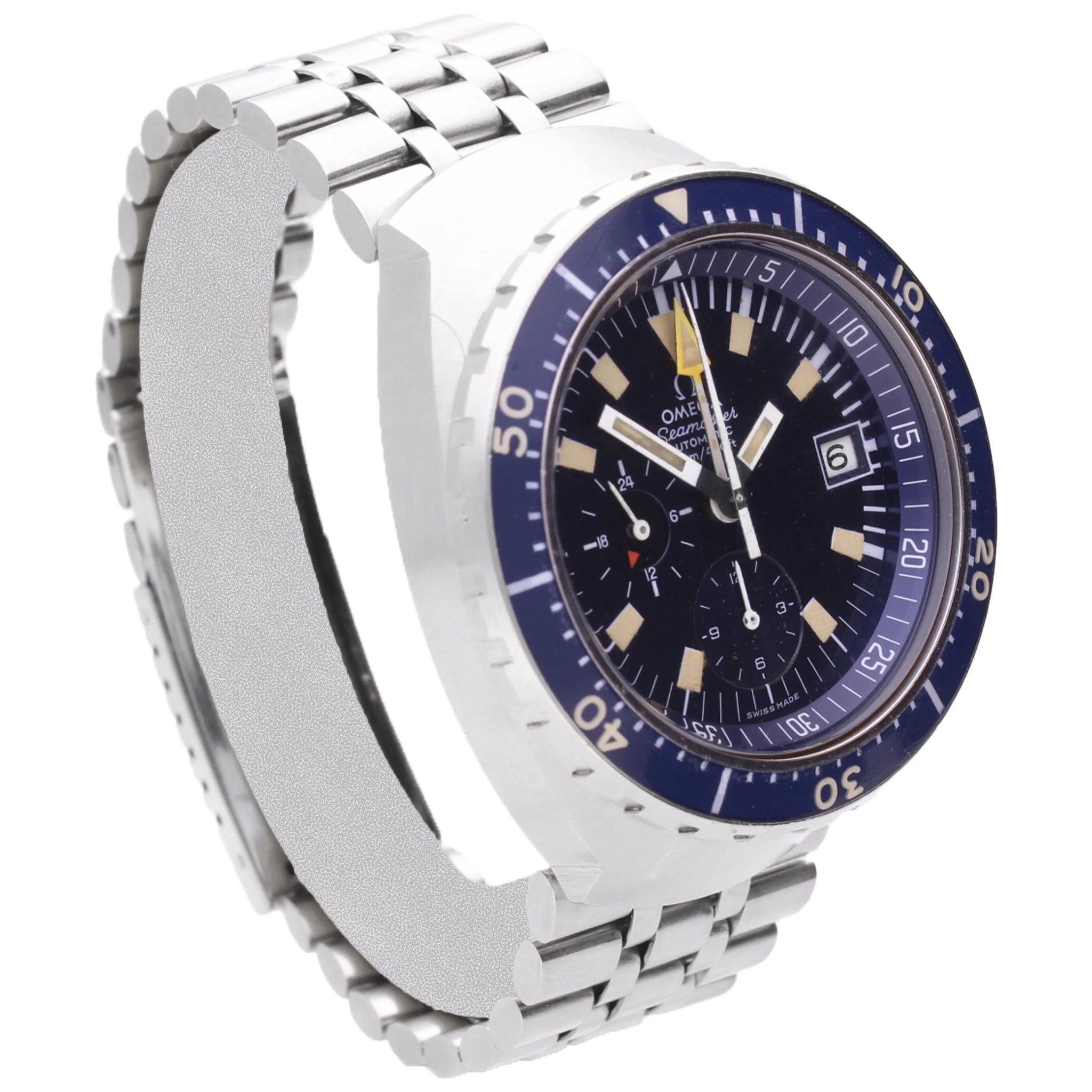 Stainless steel OMEGA Seamaster 'Big Blue' chronograph wristwatch. Made 1974 - Image 3