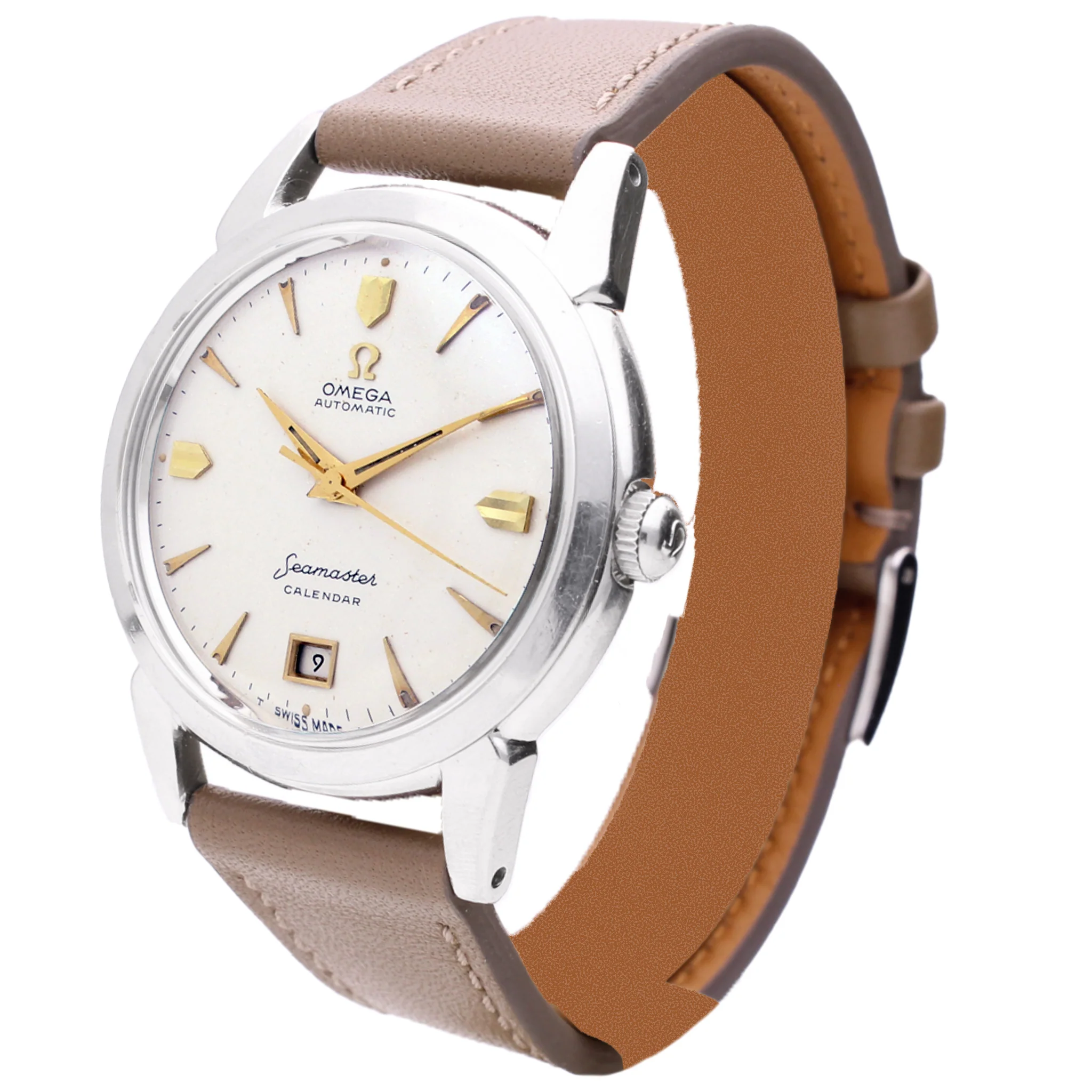 Stainless steel OMEGA Seamaster CALENDAR automatic wristwatch. Made 1953 - Image 2
