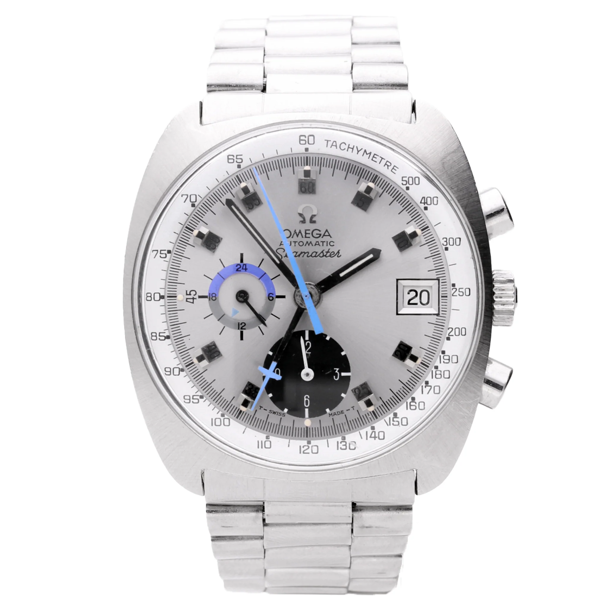 Stainless steel OMEGA Seamaster chronograph wristwatch. Made 1975