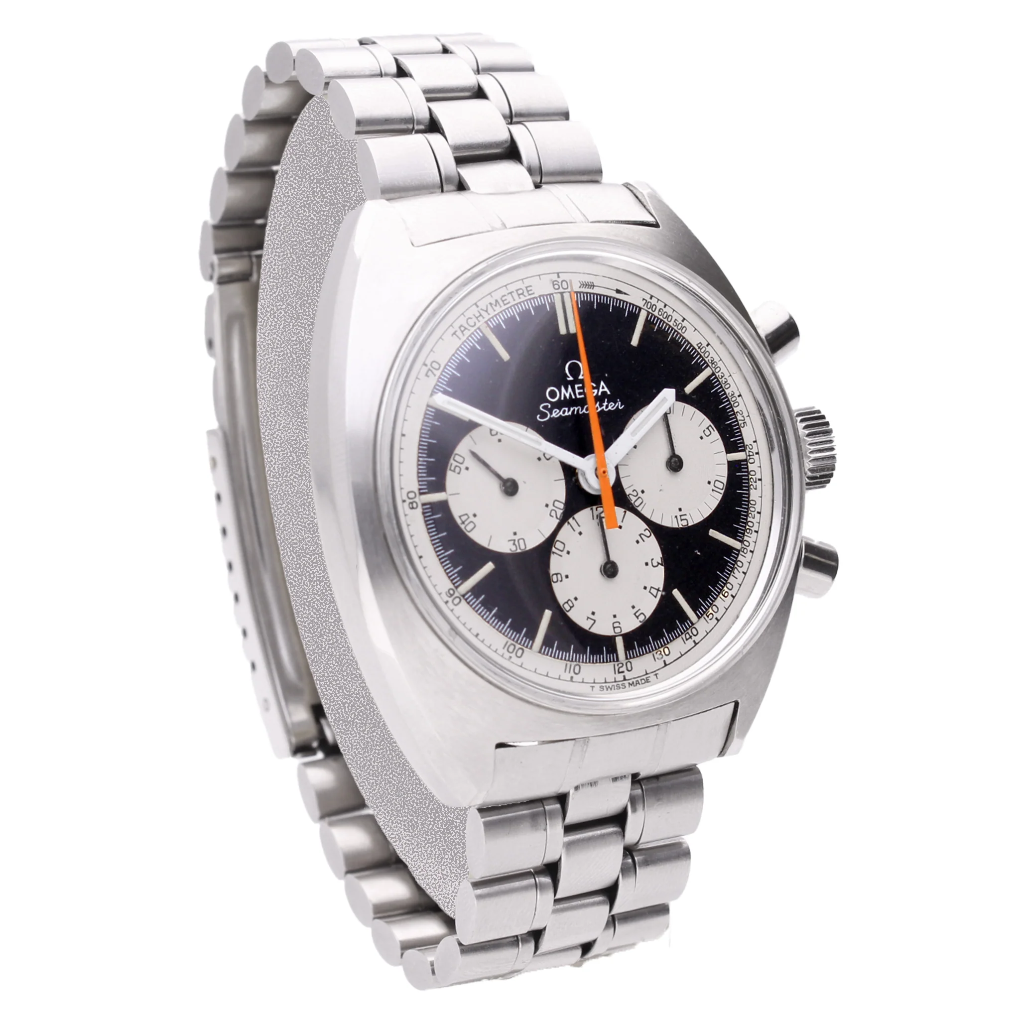 Stainless steel OMEGA ref. 145.006-66 Seamaster 'reverse panda dial' chronograph wristwatch. Made 1967 - Image 3