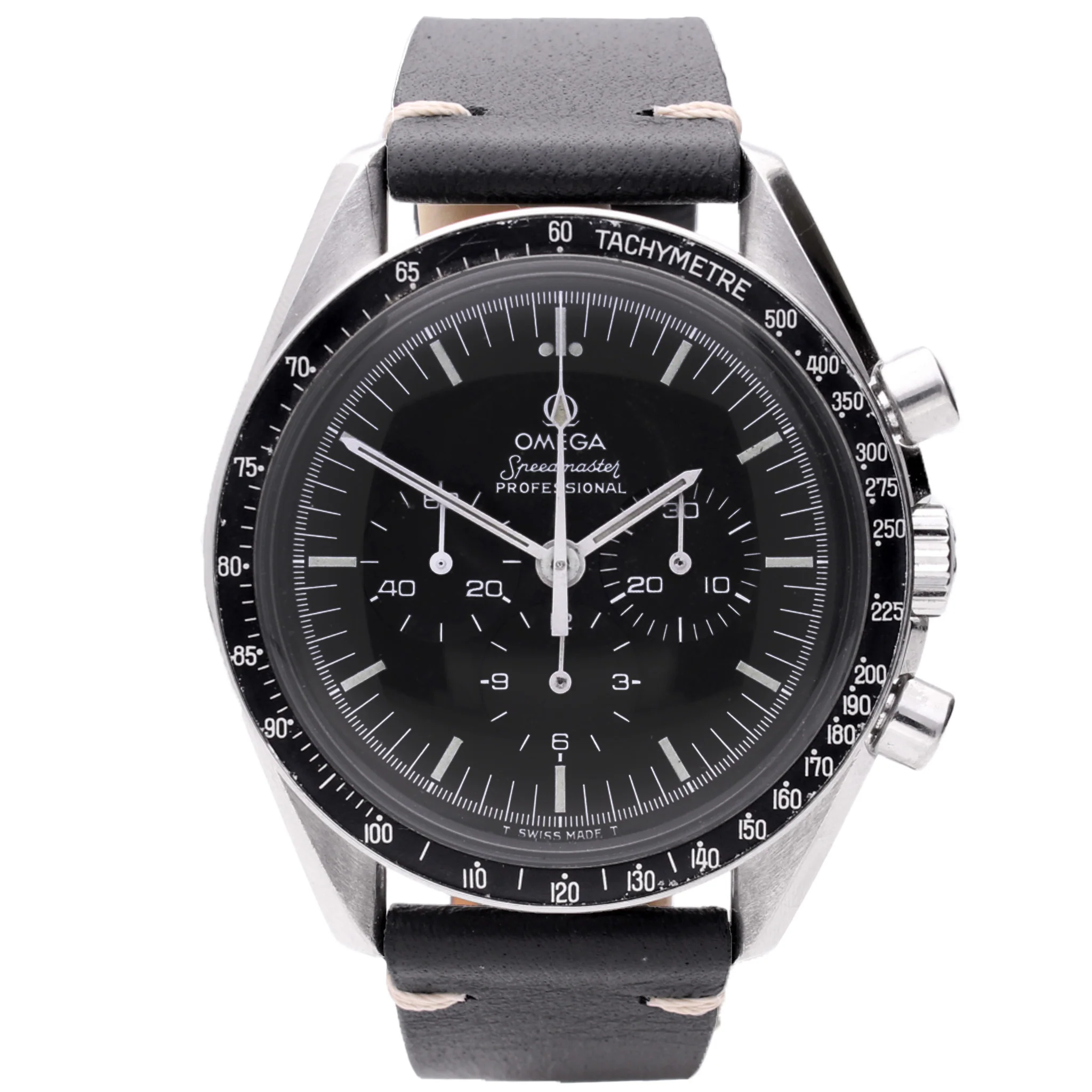 Stainless steel OMEGA ref. 145.0022 Speedmaster Professional chronograph wristwatch. Made 1980