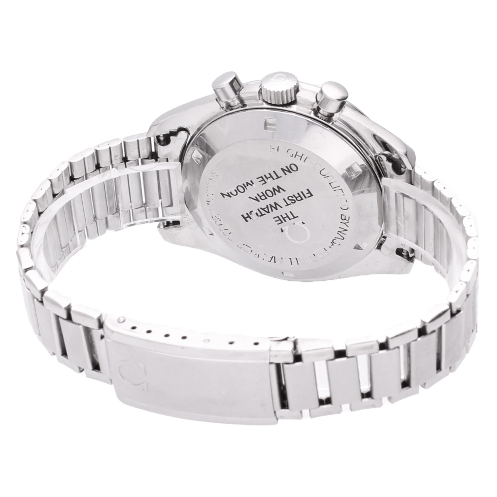 Stainless steel OMEGA ref. 145.022 Speedmaster Professional chronograph wristwatch with 'Straight case writing'. Made 1971 - Image 4