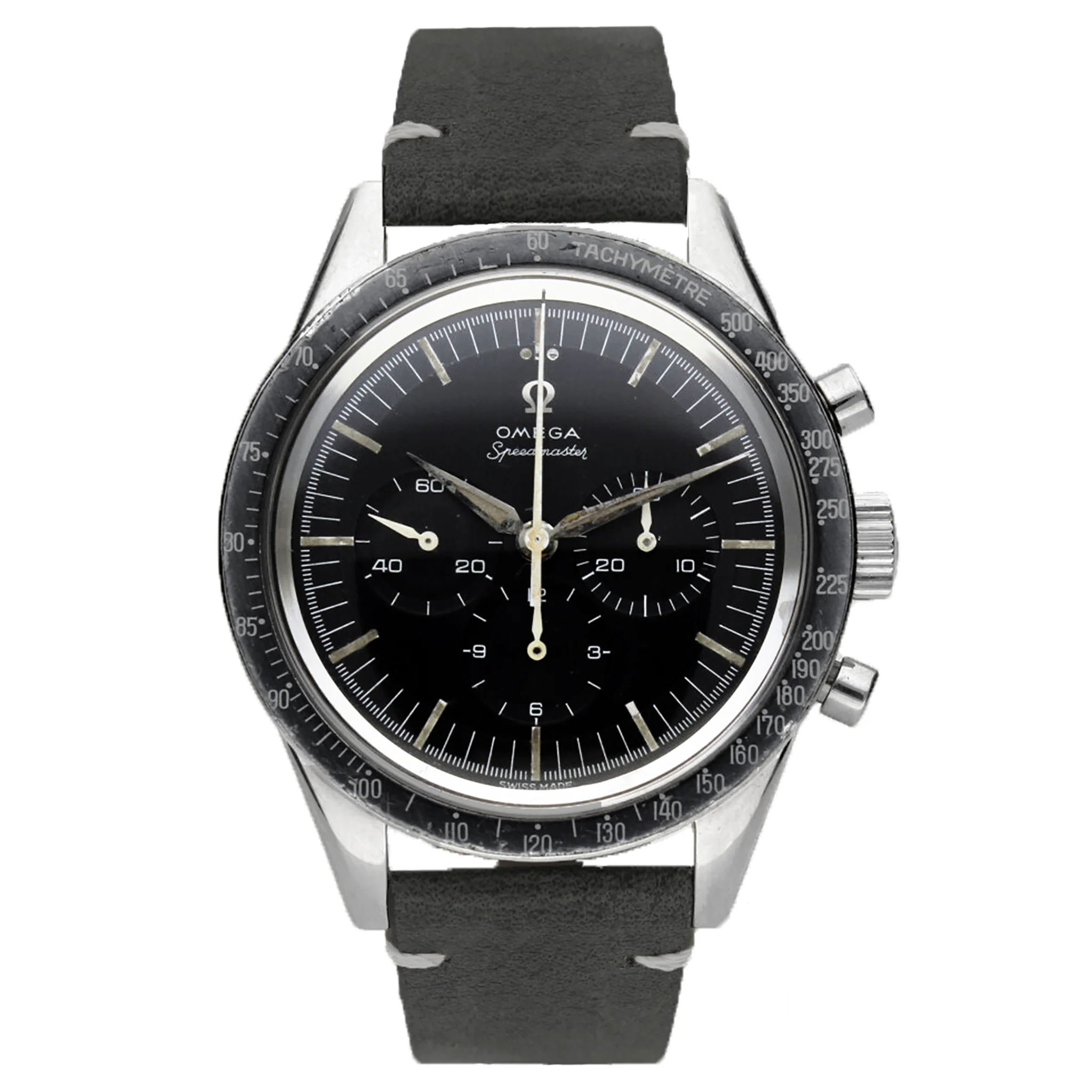 Stainless steel OMEGA ref. 2998-3 Speedmaster chronograph wristwatch. Made 1963