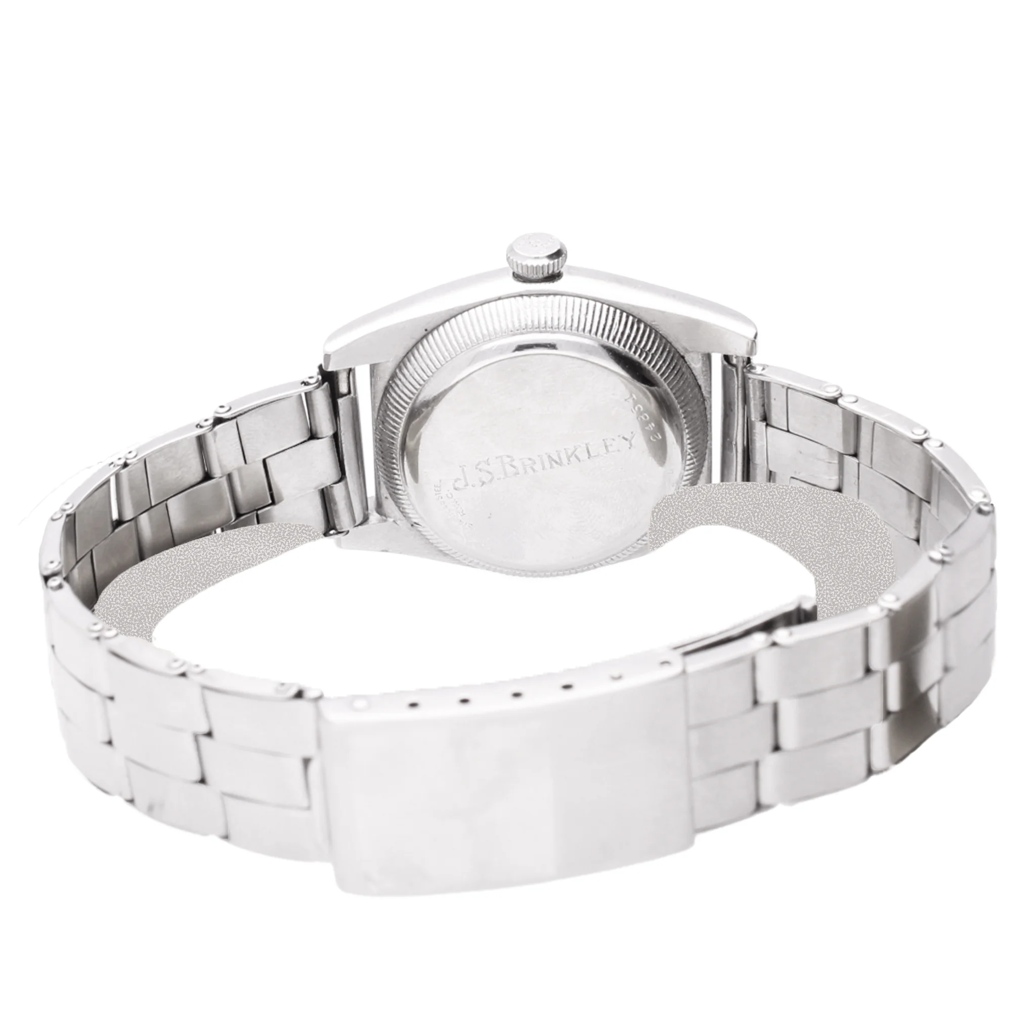 Stainless steel Rolex ref. 2940 'Bubbleback' Oyster Perpetual bracelet watch with black dial. Made 1940 - Image 4