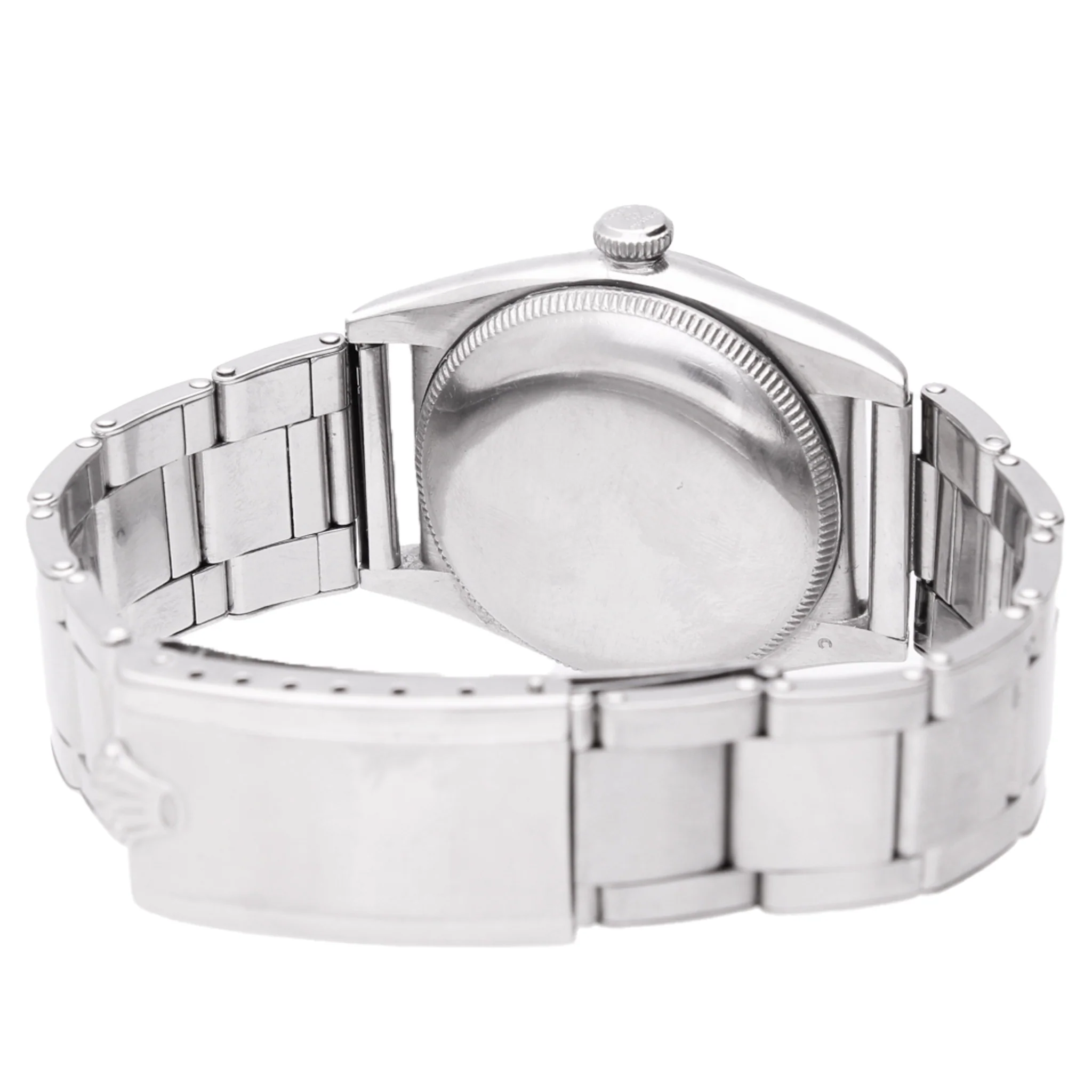 Stainless steel Rolex ref. 3372 Oyster Perpetual bubble back wristwatch. Made 1946 - Image 4