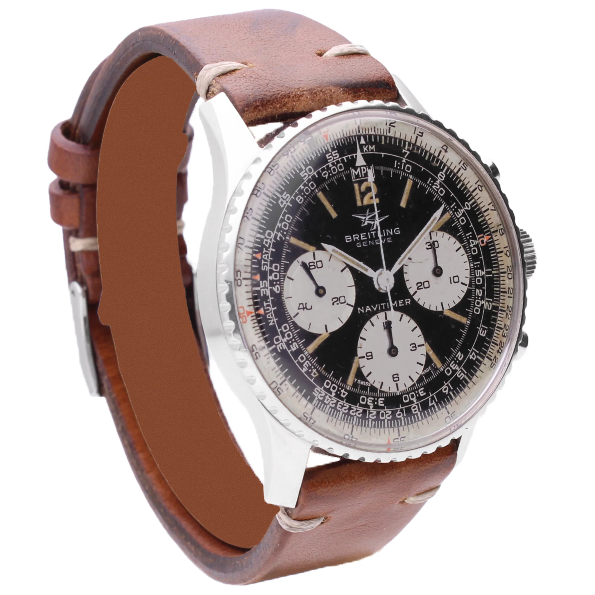 Steel Breitling 'Navitimer' chronograph wristwatch. Made 1971 - Image 3