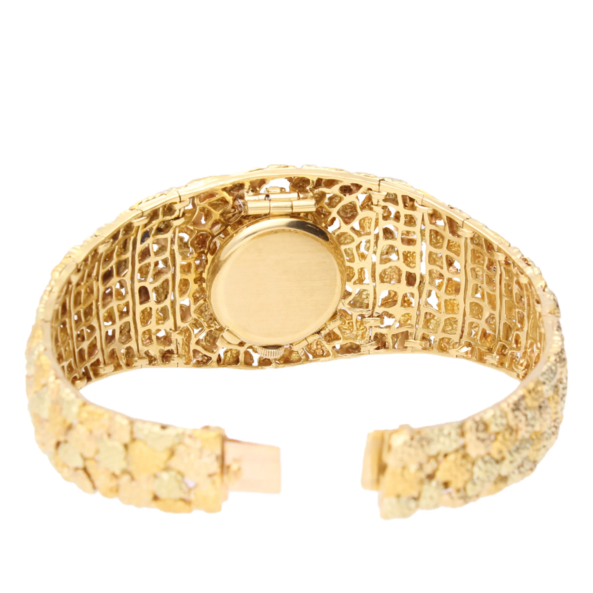 18ct yellow gold Gilbert Albert Rocaille d'Or bracelet watch. Made 1968 - Image 5